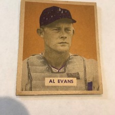 1949 BOWMAN AL EVANS # 132 WASHINGTON SENATORS