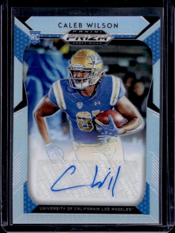 2019 Panini Prizm Draft Picks Caleb Wilson Prizm Silver Auto RC Rookie #244