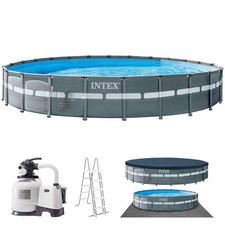 Intex 26340 Piscina Ultra XTR Frame Rotonda 732x132cm Pompa, Scaletta, Copertura