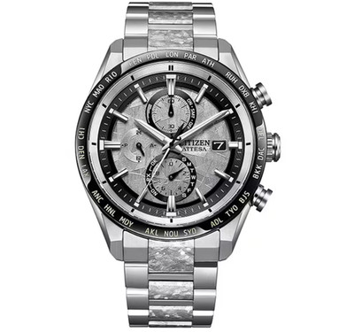 Citizen AT8284-61A Atessa Direct Flight ACT Line Platinum Shine  Eco Drive radio