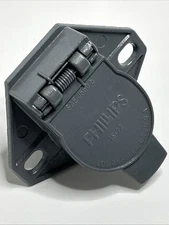 Philips Industries 15-72 7 Way Socket Zinc Die-Cast Trailer Wire Connector Hitch