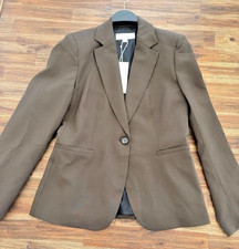Zara Womens Blazer Single Button Chocolate Brown Medium Brand New Never Worn