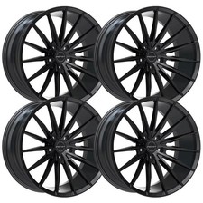 Set-4 Inovit Torque 19x8.5 5x4.255x108 Satin Black 45mm Wheels Rims 19 Inch