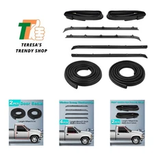 8PCS Door Seal Window Run Channel Sweep Felt Rubber Compatible with C1500 C25...