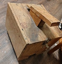 Vintage Wooden Shoe Shine Box Kit - Complete Collection
