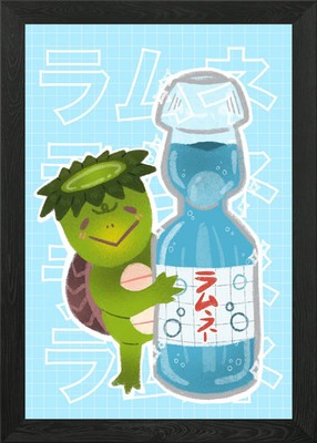smoll kappa gerahmtes Wandbild Poster Leinwanddruck Bild