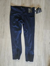 NWT GAP Gapfit Gfast Blackout Leggings Reg Rise Black Zippered 23"  Women's M