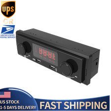 Bluetooth Car Stereo 1DIN Vintage FM Radio USB MP3 Receiver 12V/24V Universal