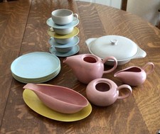 Vintage IDEAL Russel Wright Children's Toy Melamine Play Dishes 1950s 18 Pieces