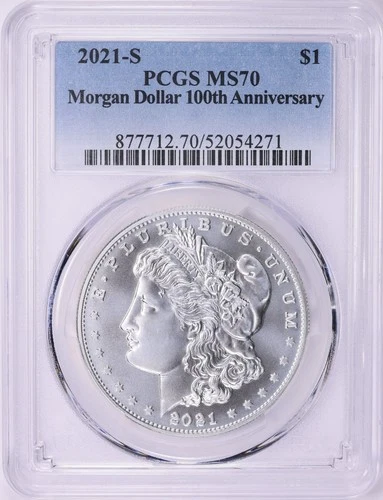 2021 S Morgan Silver Dollar $1 100th Anniversary PCGS MS 70 (271)