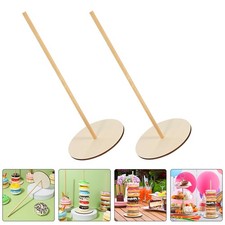 6 Sets Wooden Donut Display Stand Holder Rack For Party Table Decoration
