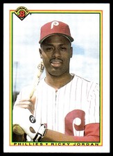 Ricky Jordan 1990 Bowman #156 Phillies MLB READ FREE SHIPPING AutographDen