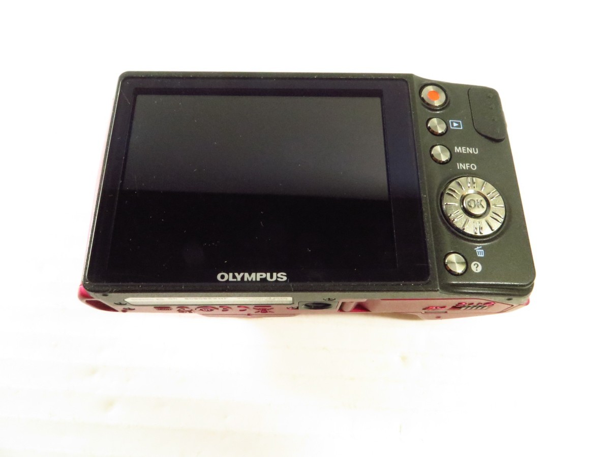 Olympus SZ-14 14MP Digital Camera 24x Zoom Red w/ Battery & 4GB SD