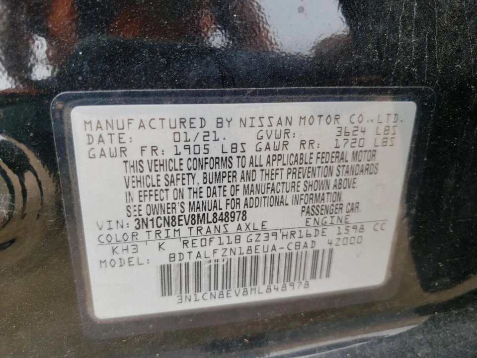 Espejo retrovisor de puerta izquierdo usado se adapta a: Nissan Versa 2021 espejo eléctrico con señal de giro integral Foto 4 de 4