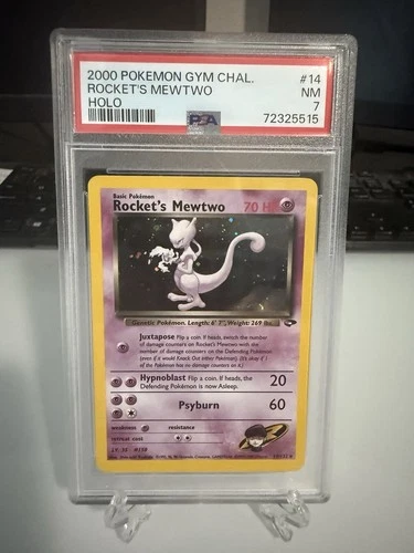 2000 Pokémon Gym Challenge Rocket’s Mewtwo Holo 14/132 PSA 7
