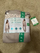 Live 2 Lounge Cooling Effects 3 PC Lounge Set Women's XL Cardigan/Tank/Pants NEW
