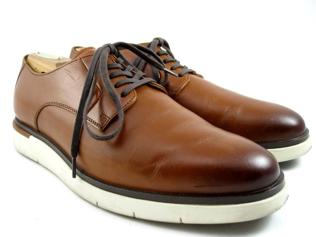 SAOLA Allen Edmonds "CARSON" Pelle IBRIDO STRINGATO Derby 9 D Peperoncino INDOSSATO UNA VOLTA (610N)