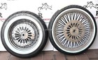 DNA Mammoth 52 Spoke Black Wheels Rotor Tire Harley 08 26 Softail Deluxe FLSTN