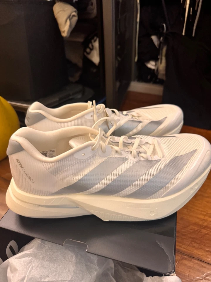 KITH x ADIDAS ADIZERO BOSTON 13 M Running Shoes - Cloud White/Silver - Size 9 US - Image 3 of 4