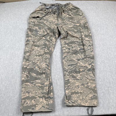 APECS Air Force Field Pants Men Large Tiger Stripe Zip Leg ECWCS Shell Issued