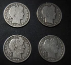 1908 Barber Half Dollar 4-Coin Mint Set – P, D, O, S – Complete Year Set –...