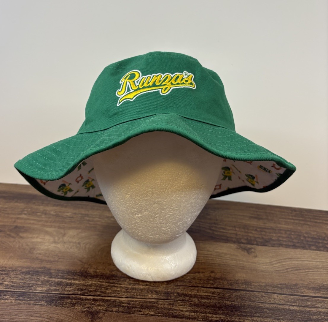 Runza Restaurant Rex Reversible Bucket Hat Green Nebraska | eBay