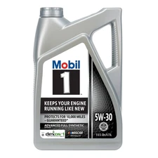 Mobil 1 5W-30 Full Synthetic Motor Oil 5 Qt, Advanced Engine Protection