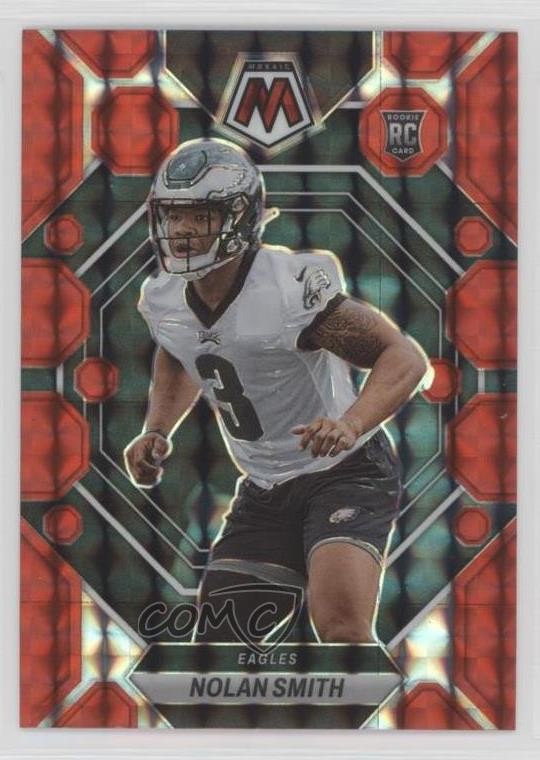2023 Panini Mosaic Rookies Red Mosaic Prizm Nolan Smith #353 Rookie RC fm0
