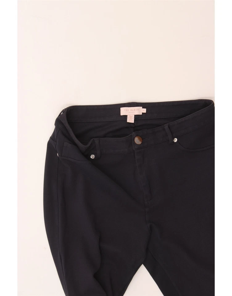 TED BAKER Womens Skinny Casual Trousers Size 2 Small W30 L26 Navy Blue CQ07 - Image 3 of 3
