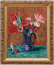 Philip Naviasky (1894-1983) - Mid 20th Century Oil, Still Life with Figurine