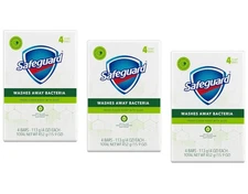 Safeguard Aloe Vera Antibacterial Deodorant Bar Soap 4Oz. 4 Count - Pack of 3