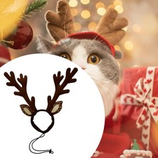 Dog Elk Reindeer Antler Headband Christmas Pet Headwear Reindeer Antlers