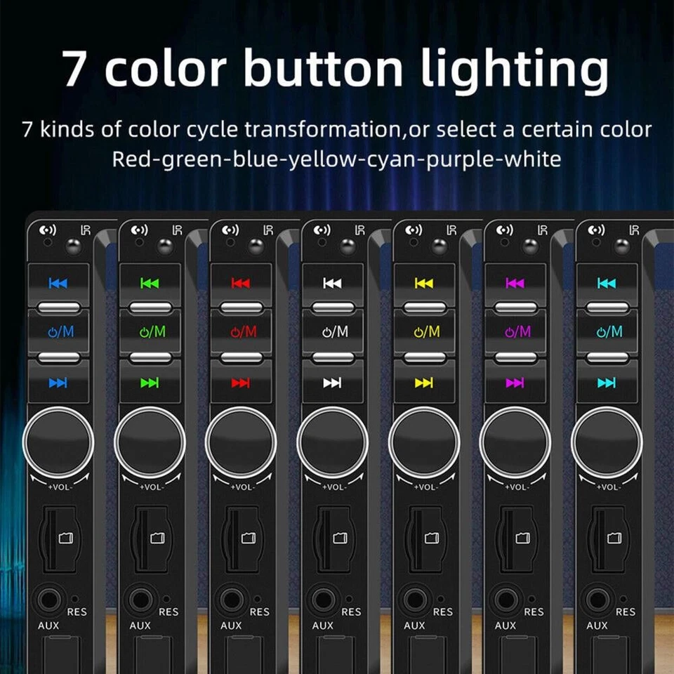 7in Carplay Car Radio Stereo Touch Screen Bluetooth Android Auto FM MP5 Player - Image 4 of 4