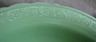 McKee Jadeite Round Vegetable Serve Bowl, 9 1/2" Vintage Depression Art Deco