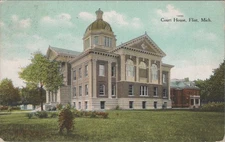 Court House Flint Michigan MI c1908 postcard IP18