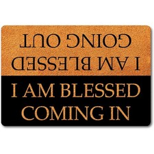 I AM Blessed Non-Slip Doormat Suitable for Entrance, Indoor/ Large Welcome Mat