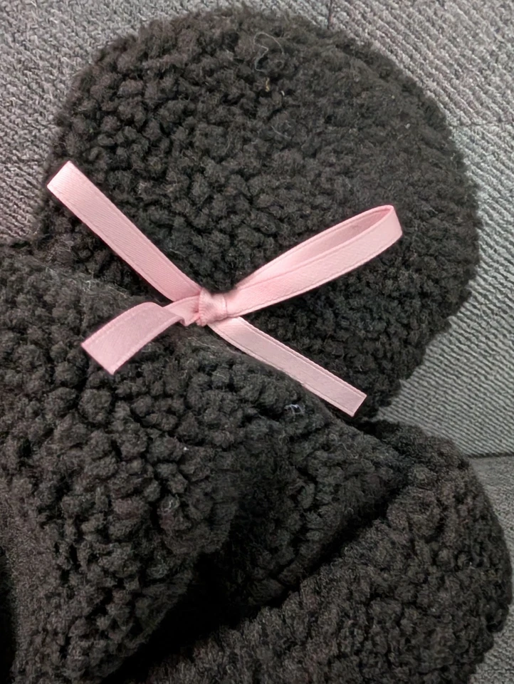 Cakeworthy Negro Minnie Sherpa Gorro Ajustable Rosa Lazo Nuevo Con Etiquetas Foto 2 de 4