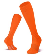 FITRELL 2/3 Pack Soccer Socks Baseball Softball For Youth Large, Orange*2 