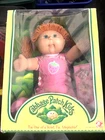 Vintage Cabbage Patch Kids Girl Doll In Box Pink Overalls Blue Eyes (P)
