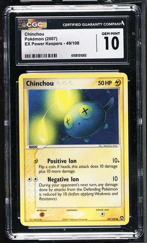 Chinchou graded CGC 10 for sale on eBay