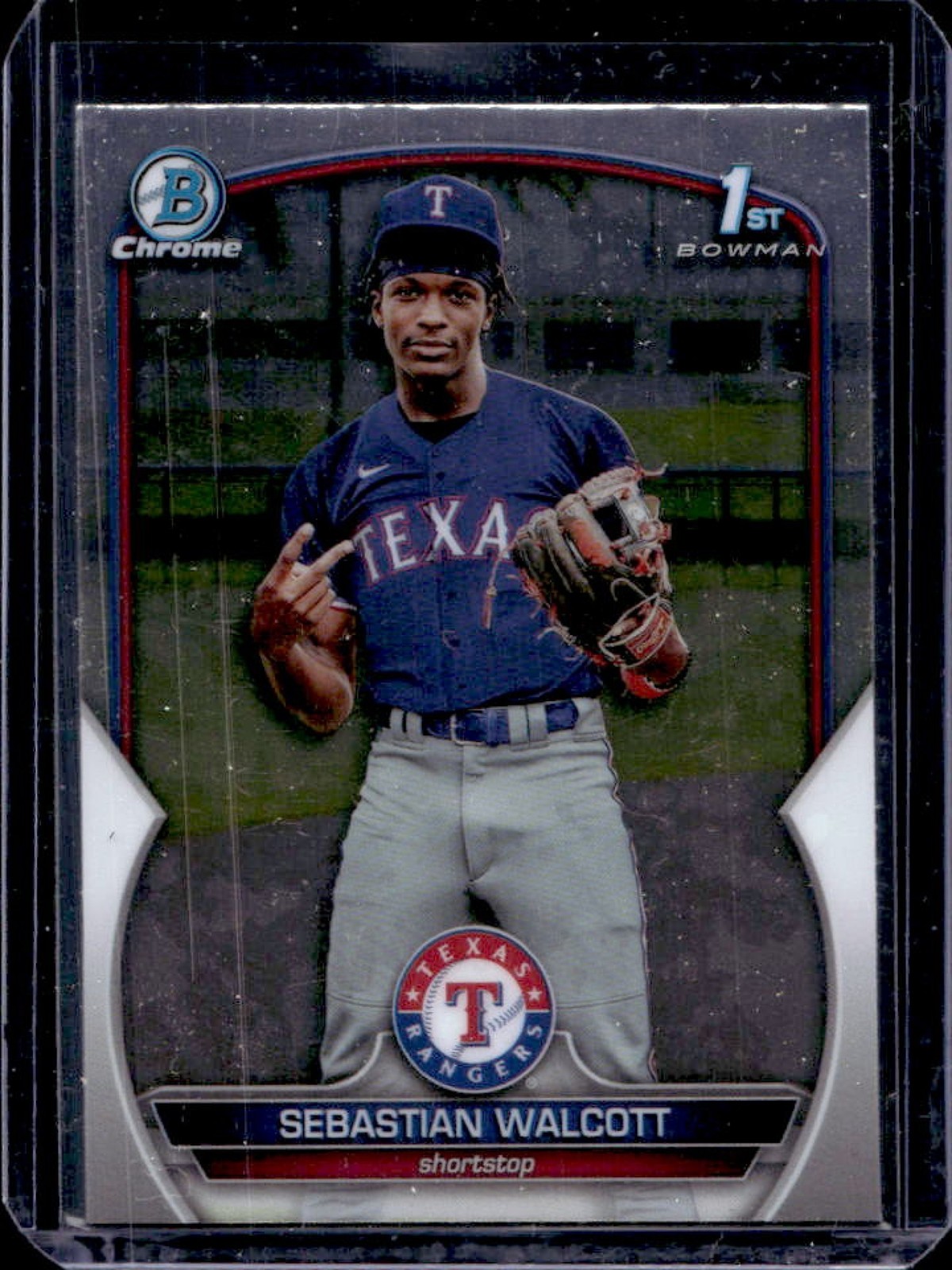 2023 Bowman Chrome Sebastian Walcott 1st #BCP-189 Rangers