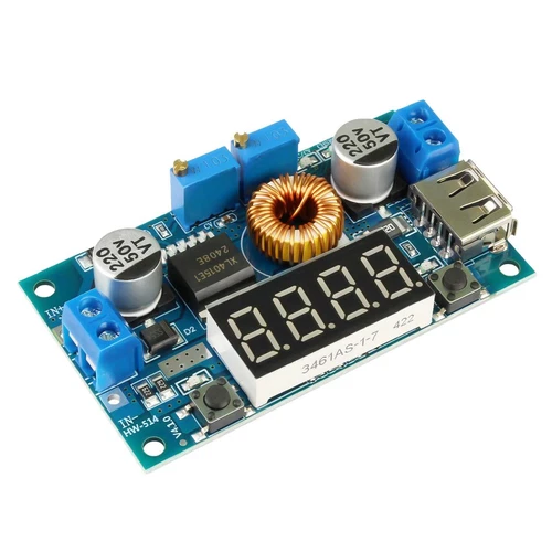 Ociodual Convertidor Regulador de Voltaje Voltimetro DC 5A 75W Step Down Arduino - Imagen 2 de 7