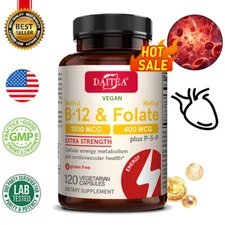 Methyl Folate Support, Methylated Multivitamin for Women & Men w/Vitamin B12 B6