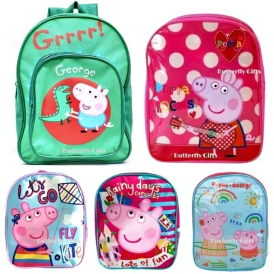 Peppa Pig George Mädchen Jungen Rucksack Kindergartentasche Backpack Neu