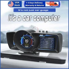 3.5'' Three Screen Smart Car Speedometer HUD Gauge Head Up Display RPM- OBD2+GPS