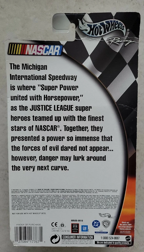 Hot Wheels Matt Kenseth #17 2004 Martian Manhunter Liga de la Justicia figura coche! r7 Foto 2 de 2