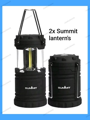 Summit Micro COB LED faltbare Laterne x2, Camping, Angellicht, 300 Lumen