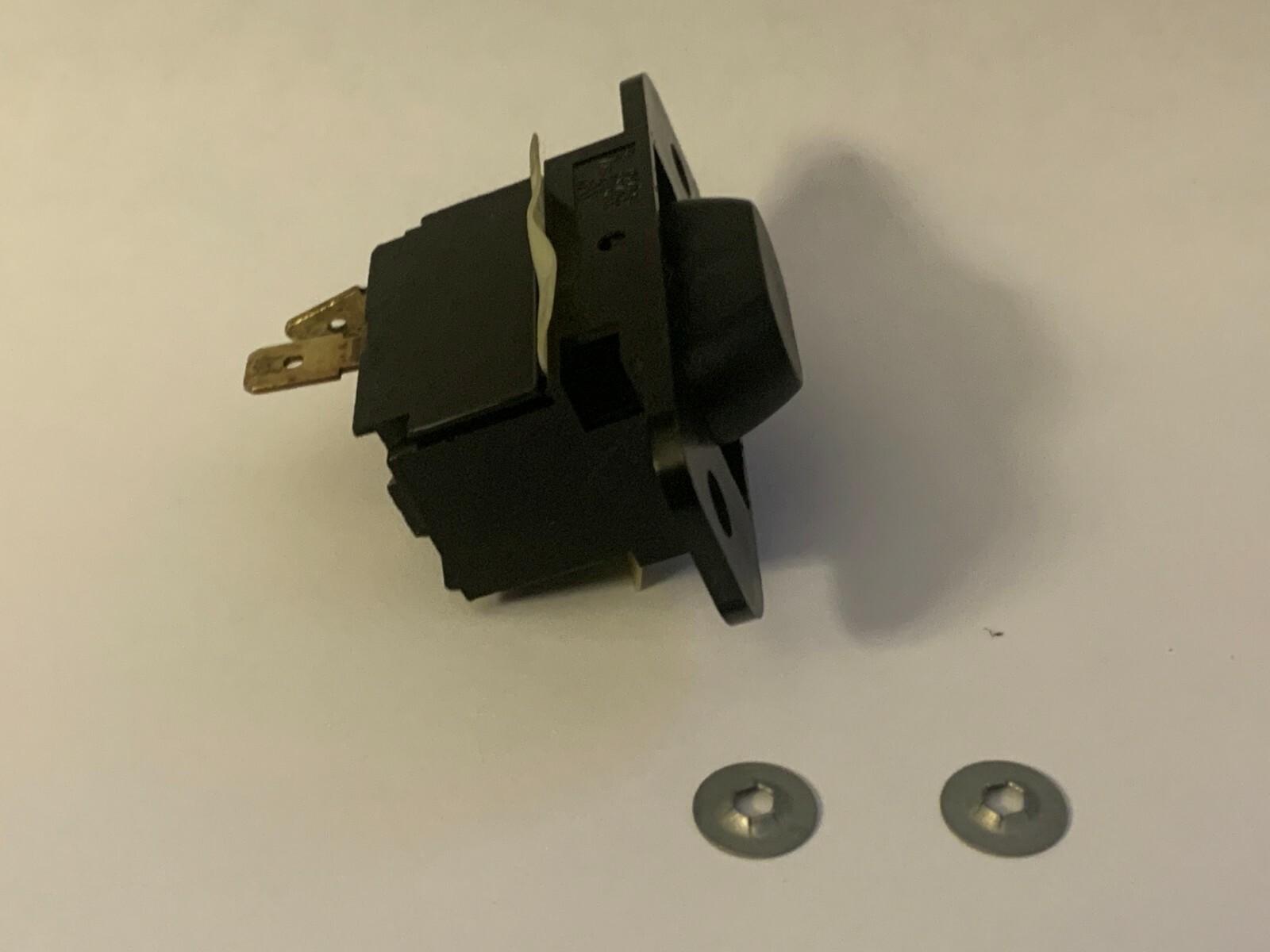 Jenn Air Fan Switch 2 Wire USED See Photos BLACK Rocker USED 2 Pushnuts