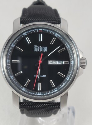 REING AUTOMATIC 44mm Men's Stainless Steel 100 Meter Water Resistan Black Dial
