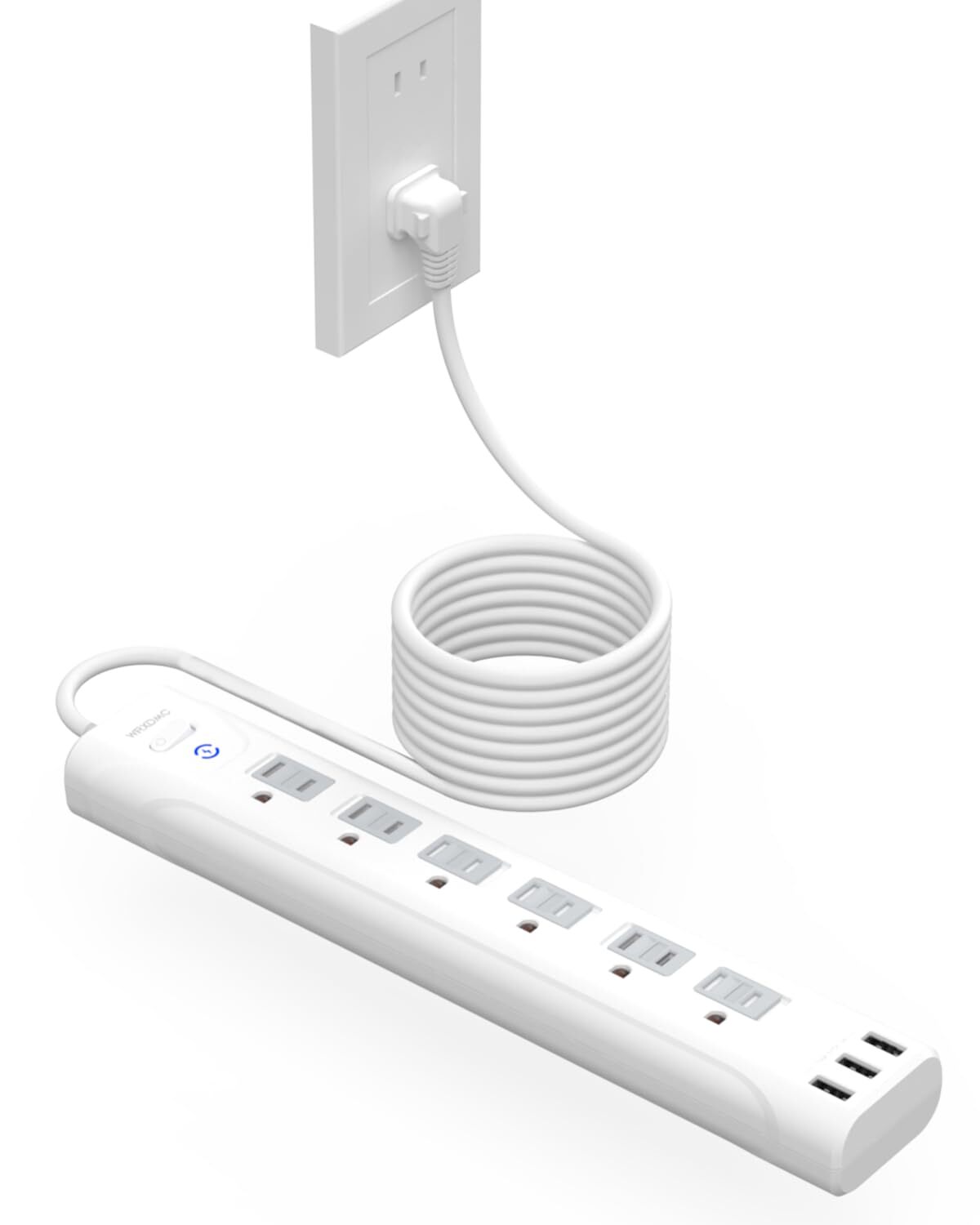 2 Prong Flat Plug Power Strip 2 Prong to 3 Prong Outlet Adapter 1680J Surge P...